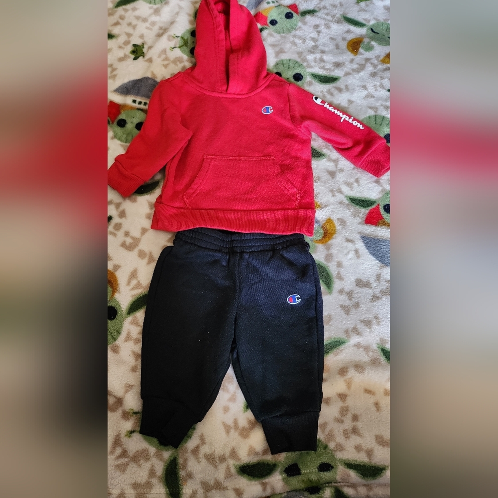 Champion Red and Black Sweatpants for Comfort and Style